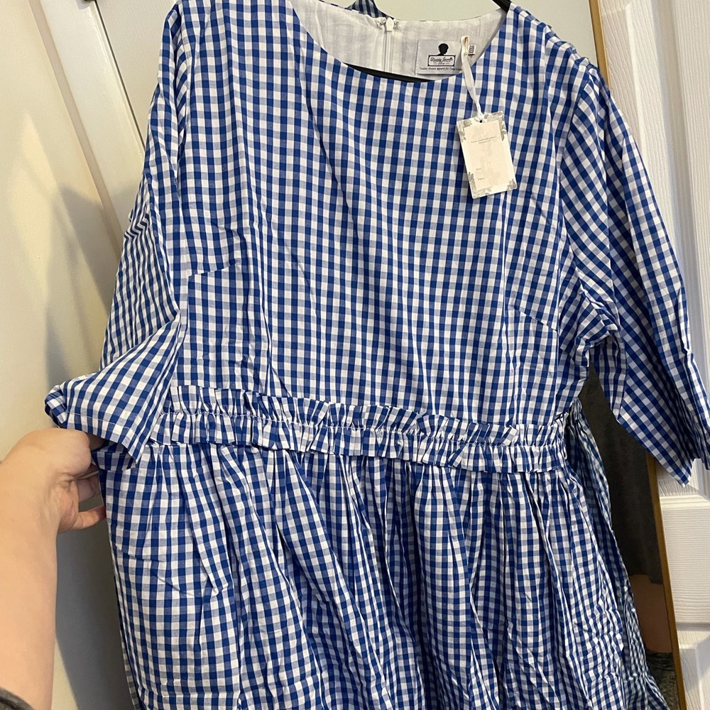 Dainty Jewels Blue Gingham Dress NWT XXXL - Picture 4 of 4